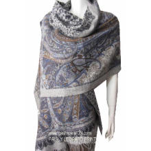 100% Wool Shwl Paisly Print Scarf